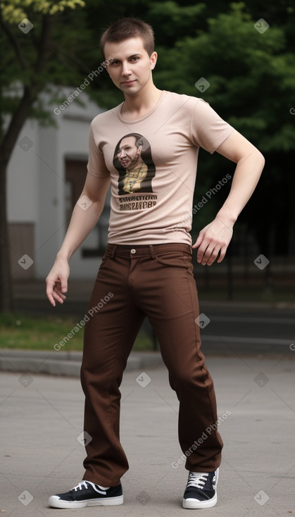 Ukrainian adult male with  brown hair