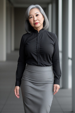 Vietnamese 45 years female with  gray hair