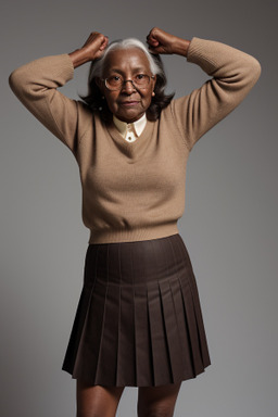 Elderly female with  brown hair