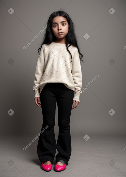 Colombian child female with  black hair