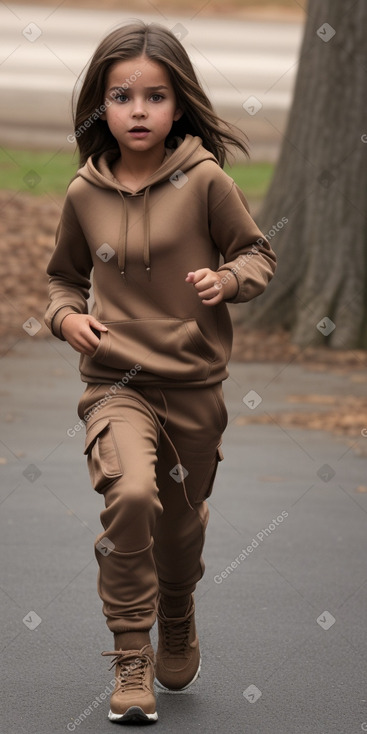 Child girl with  brown hair