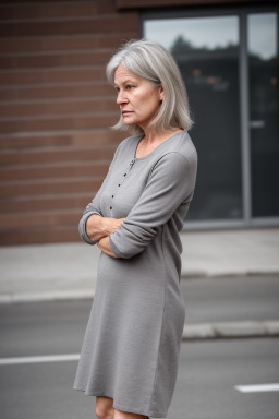 Swedish middle-aged female with  gray hair