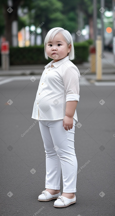 Vietnamese infant girl with  white hair