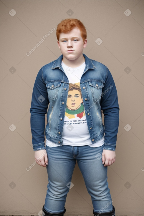 Portuguese teenager boy with  ginger hair