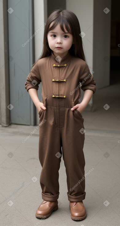 Chinese child female with  brown hair