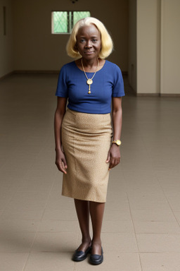 Ghanaian elderly female with  blonde hair