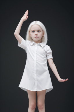 Russian child female with  white hair