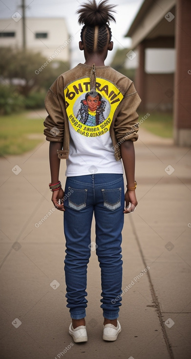 Zimbabwean teenager boy with  brown hair