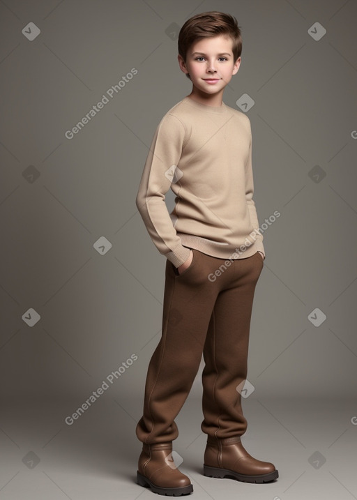 Child male with  brown hair