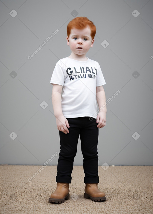 Albanian infant boy with  ginger hair