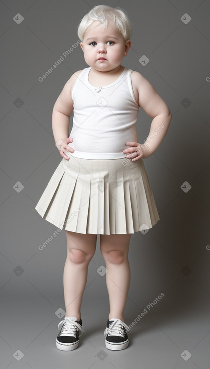 Hungarian infant girl with  white hair