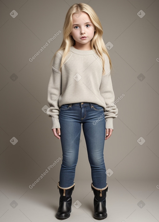 Slovak child girl with  blonde hair