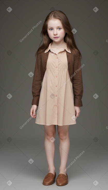 Child girl with  brown hair