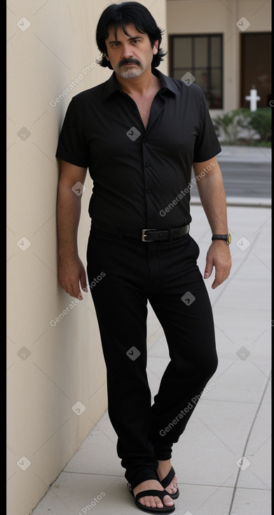 Macedonian middle-aged male with  black hair