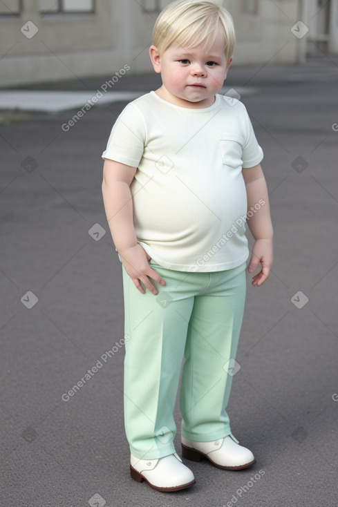 Swiss infant boy with  blonde hair