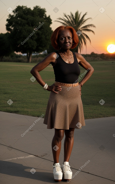 Elderly female with  ginger hair