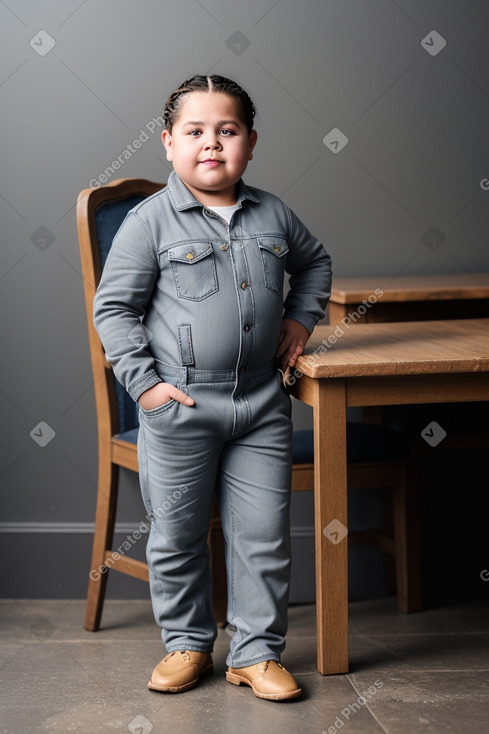 Brazilian child boy with  gray hair