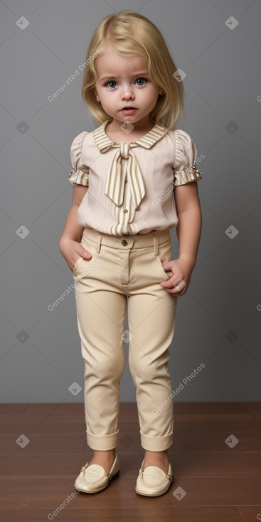 Italian infant girl with  blonde hair