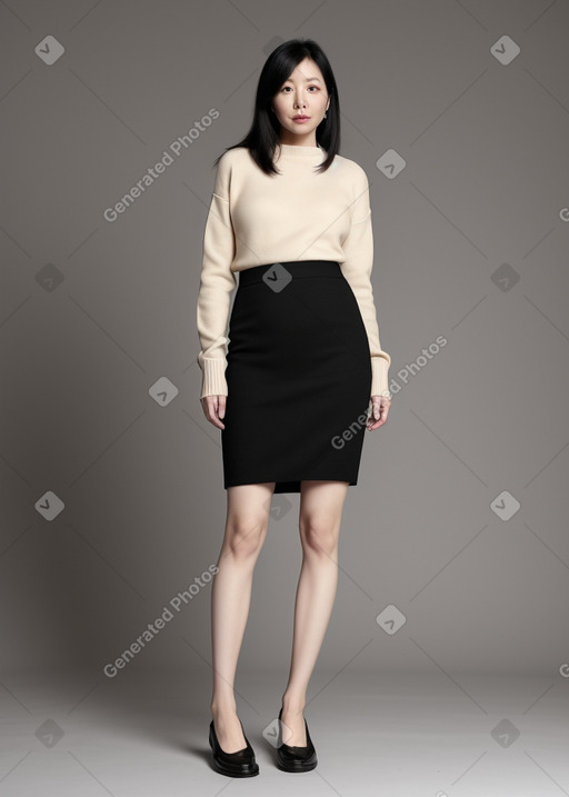 Korean 45 years female with  black hair