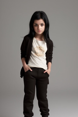 French child female with  black hair