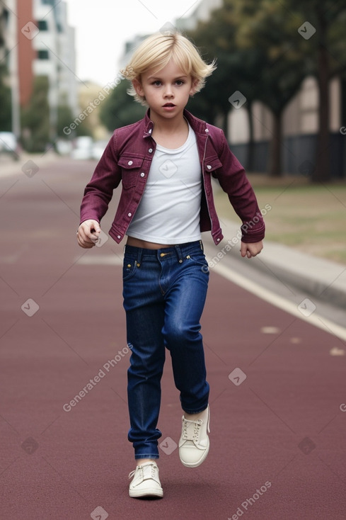 Australian child boy with  blonde hair