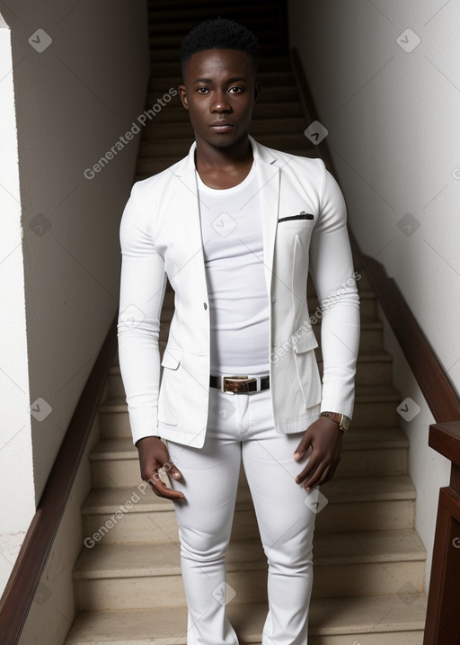 Ghanaian adult male with  white hair