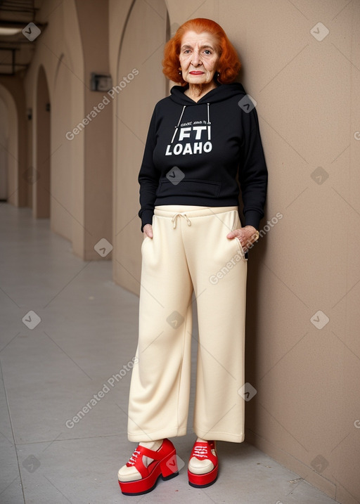 Lebanese elderly female with  ginger hair