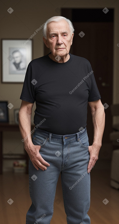 Canadian elderly male with  black hair