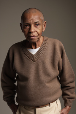 African elderly male with  brown hair