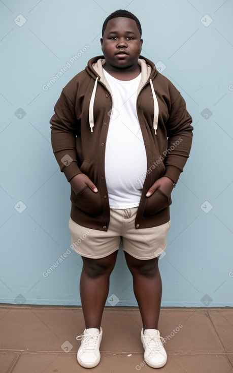 Zambian teenager boy with  brown hair