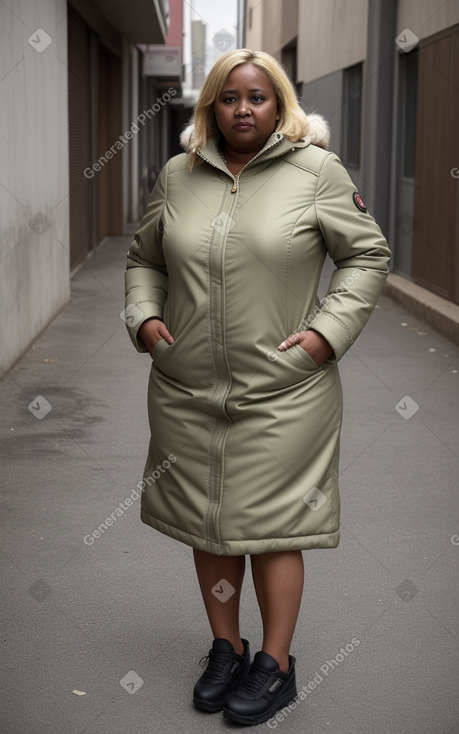 Malian middle-aged female with  blonde hair