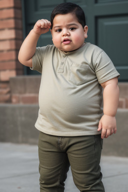 Hispanic infant boy with  gray hair