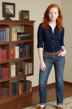 American young adult female with  ginger hair