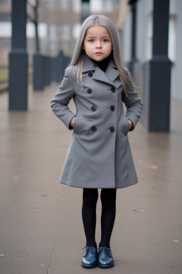 Peruvian child girl with  gray hair