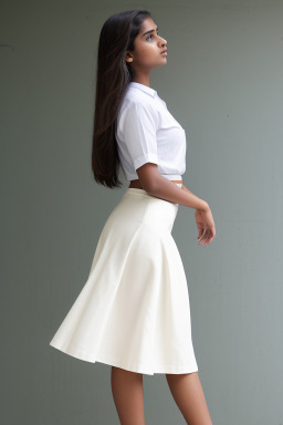 Sri lankan teenager girl with  brown hair