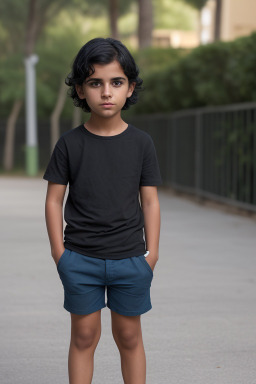 Child male with  black hair