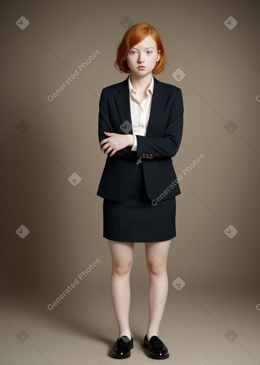 Japanese young adult female with  ginger hair