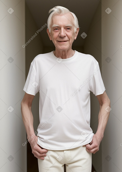 Elderly male with  white hair