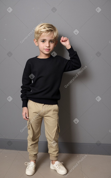 Algerian child boy with  blonde hair