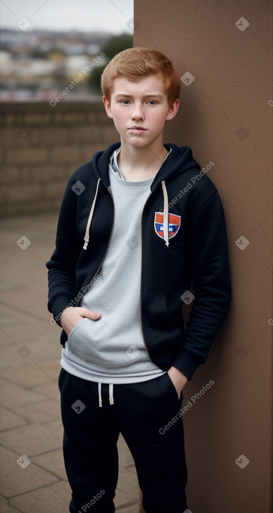 Chilean teenager boy with  ginger hair