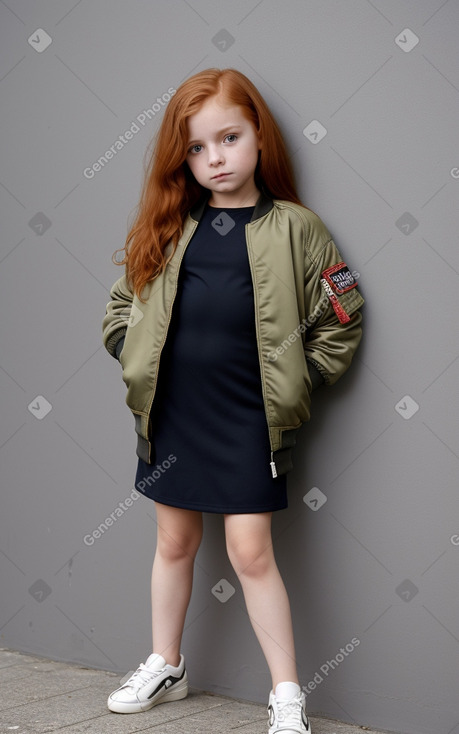 Colombian child girl with  ginger hair