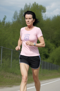 Norwegian middle-aged female with  black hair