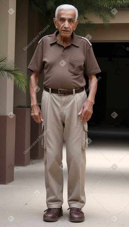 Egyptian elderly male with  brown hair