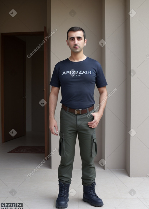 Azerbaijani adult male with  brown hair