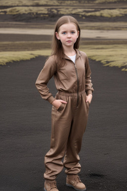 Icelandic child female with  brown hair