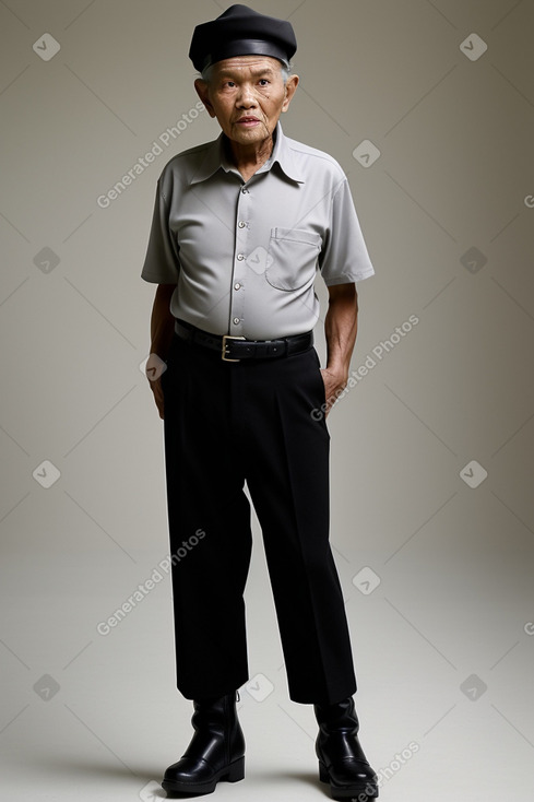 Malaysian elderly male with  black hair