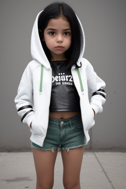 Mexican child girl with  black hair