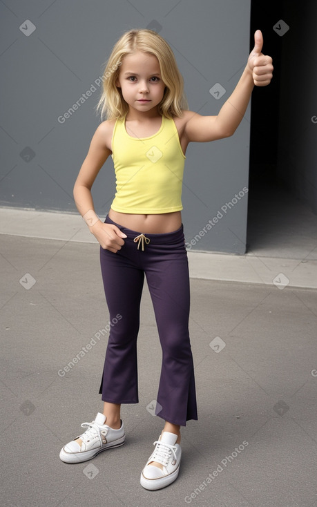 Spanish child female with  blonde hair