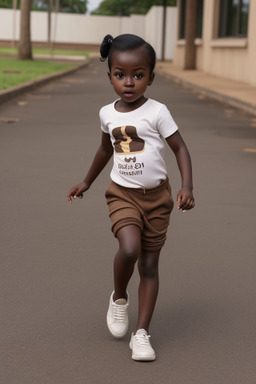 Ghanaian infant girl with  brown hair