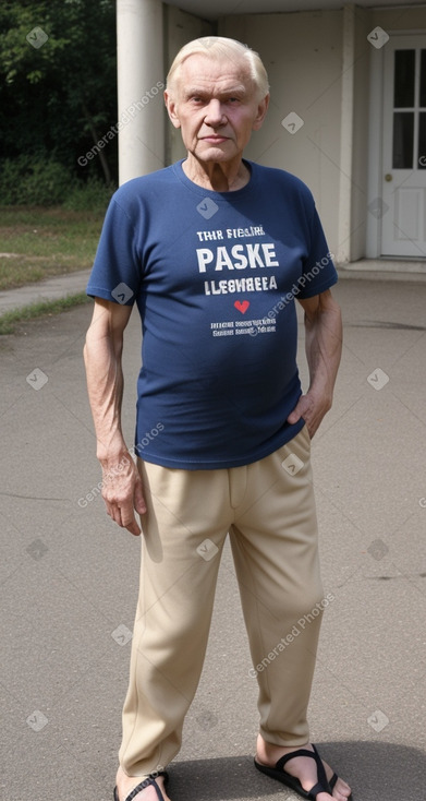 Russian elderly male with  blonde hair